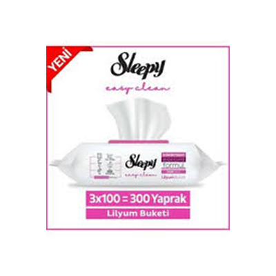 SLEEPY EASY CLEAN ISLAK MENDIL 6X100ST PEMBE LILYU