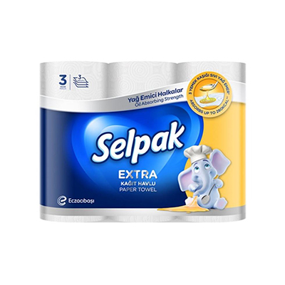 SELPAK KEUKENROL 12X3 ROL 3LAAG EXTRA ABSORBENT