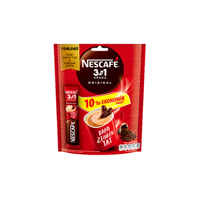 NESCAFE HAZIR KAHVE 10 LU PAKET 8X10  3 IN 1