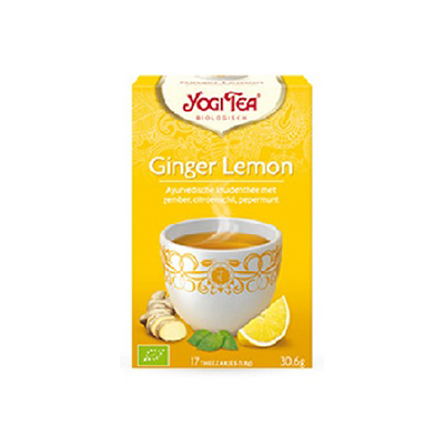 YOGI TEA GINGER LEMON BIO 6X(17 THEEZAKJES)