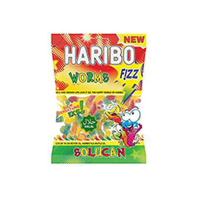 HARIBO FIZZY WORMS 30X80GR HELAL