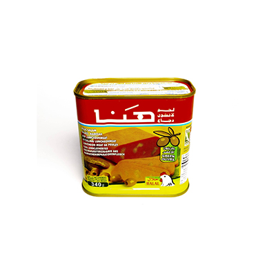 HANA LUNCHEON KIP GROENE OLIJF 24X380G