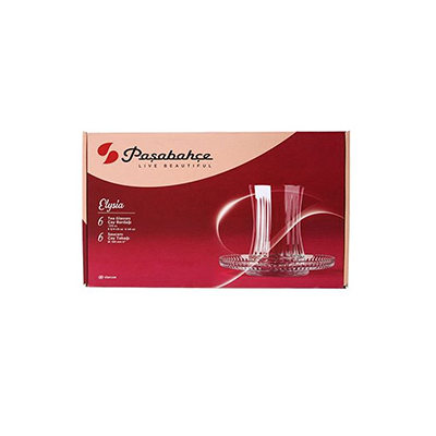 PASABAHCE BARDAK VE CAYTABAGI ELYSIA 6LI SET 6X
