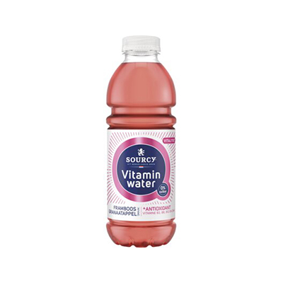 SOURCY VITAMINWATER FRAMBOOS-GRANAATAPPEL 6X500ML