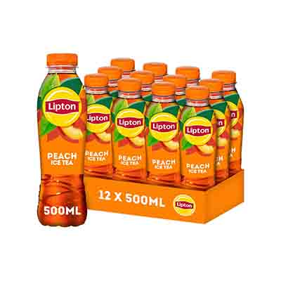 LIPTON ICE TEA PERZIK 12X500ML STATIEGELD FLES