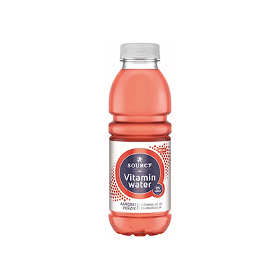 SOURCY VITAMINWATER AARDBEI PERZIK 6X500ML