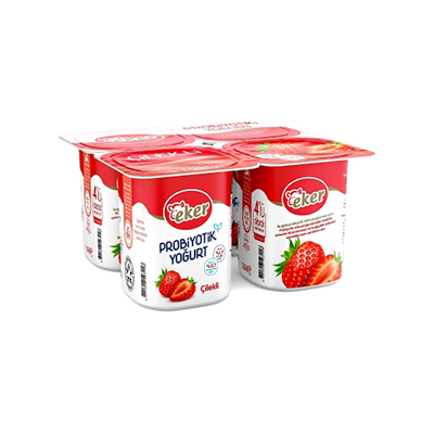EKER YOGHURT AARDBEI 6X400GR