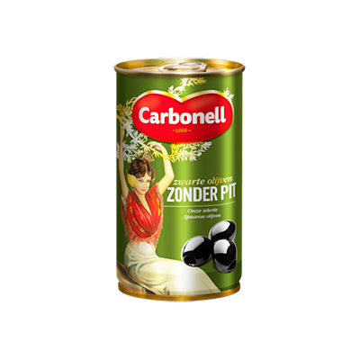 CARBONELL OLIJVEN ZWART Z/PIT6X370ML