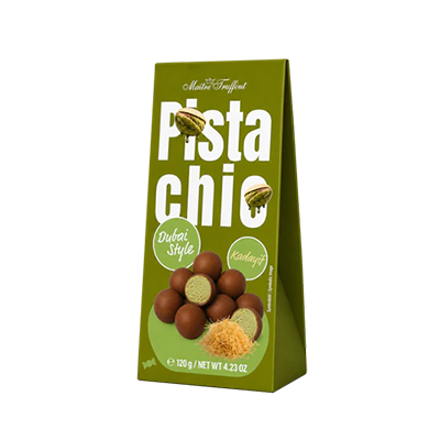 MAITRE PISTACHE & KADAYIF BALLETJES CACAO 10X120G